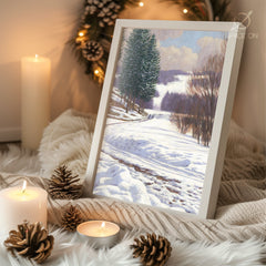 Popcorn Garland Tree Poster Tablosu