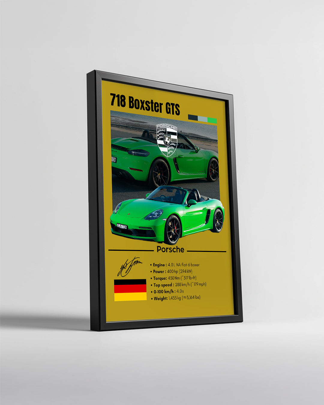 Porsche 718 Boxster Gts Poster Tablosu