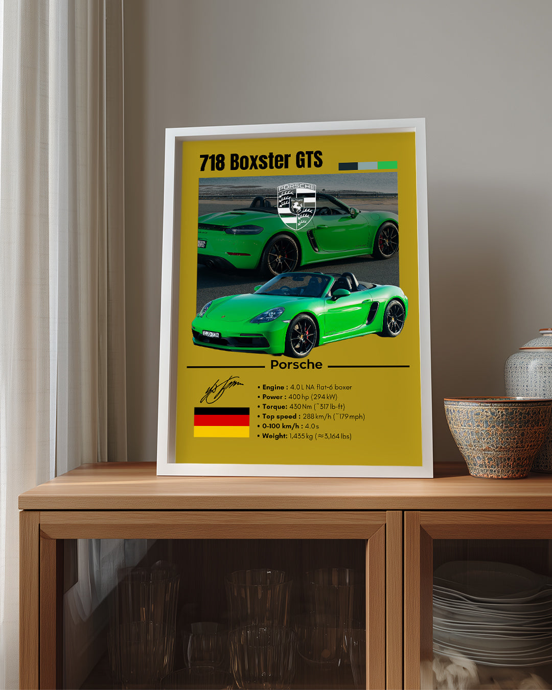 Porsche 718 Boxster Gts Poster Tablosu