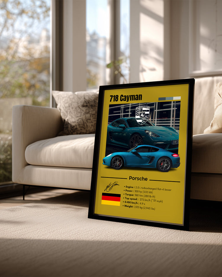 Porsche 718 Cayman Poster Tablosu