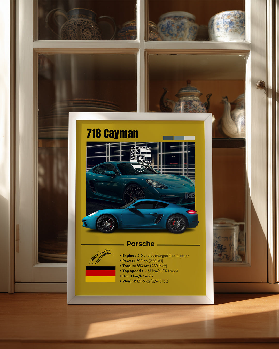 Porsche 718 Cayman Poster Tablosu