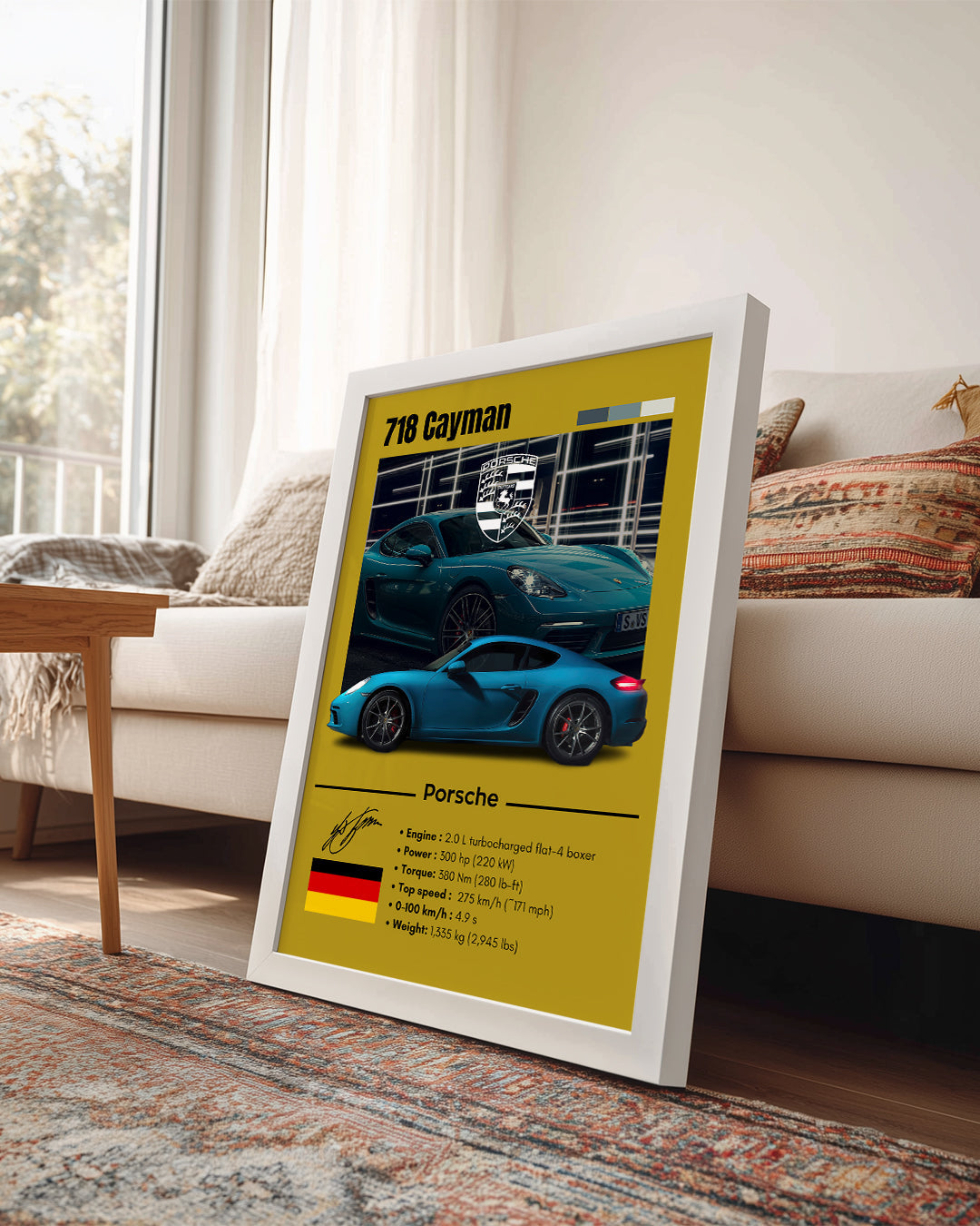 Porsche 718 Cayman Poster Tablosu