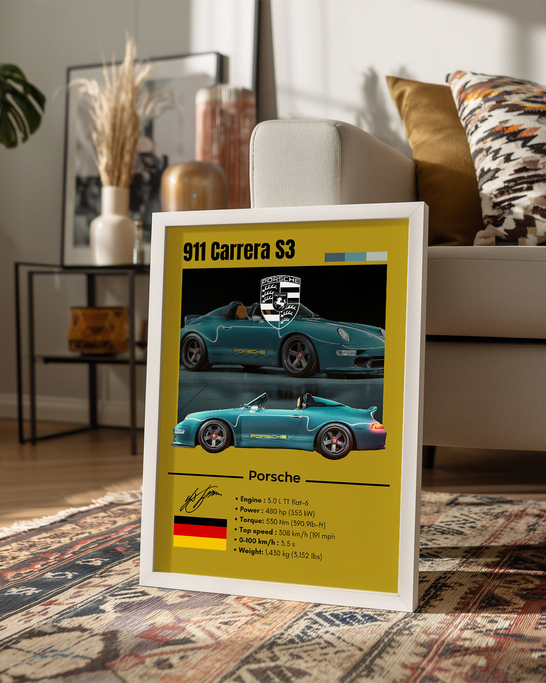 Porsche 911 Carrera S3 Poster Tablosu