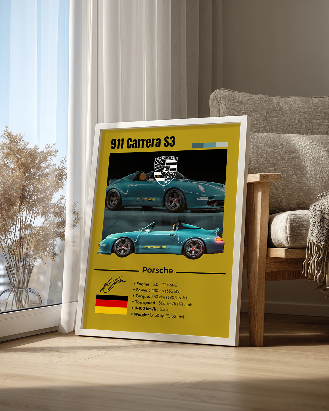 Porsche 911 Carrera S3 Poster Tablosu