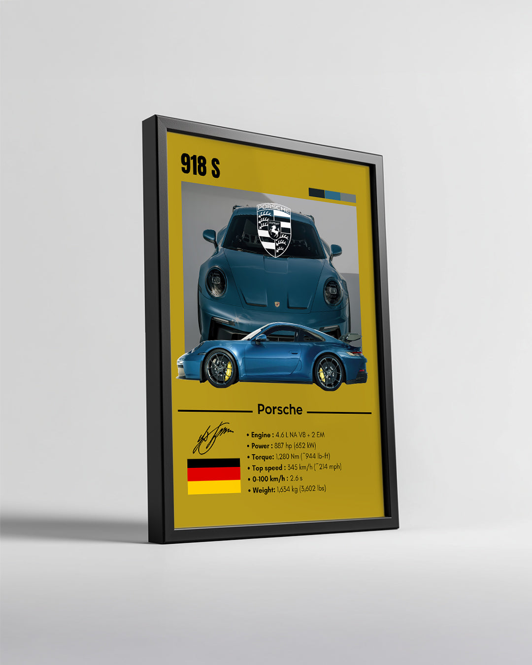 Porsche 918 S Poster Tablosu