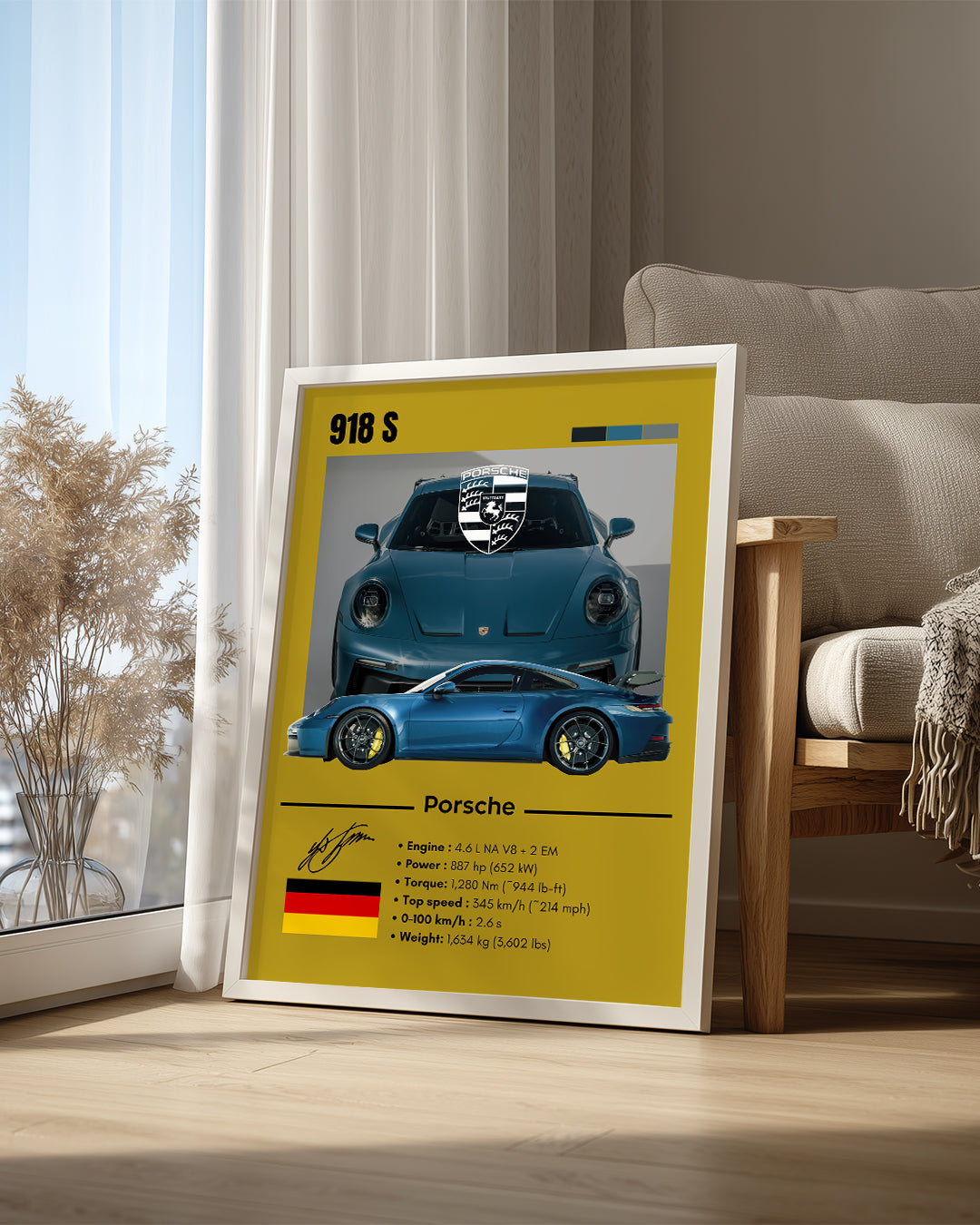 Porsche 918 S Poster Tablosu