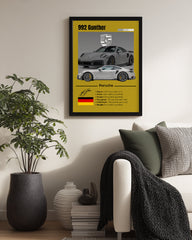 Porsche 992 Gunther Poster Tablosu