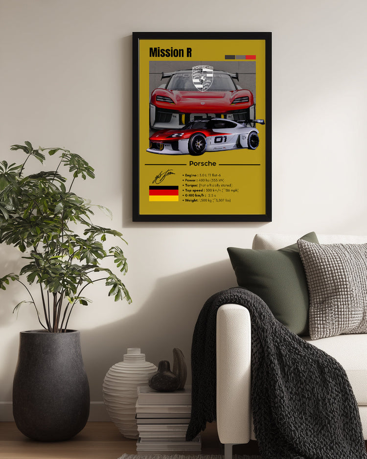 Porsche Mission R Poster Tablosu