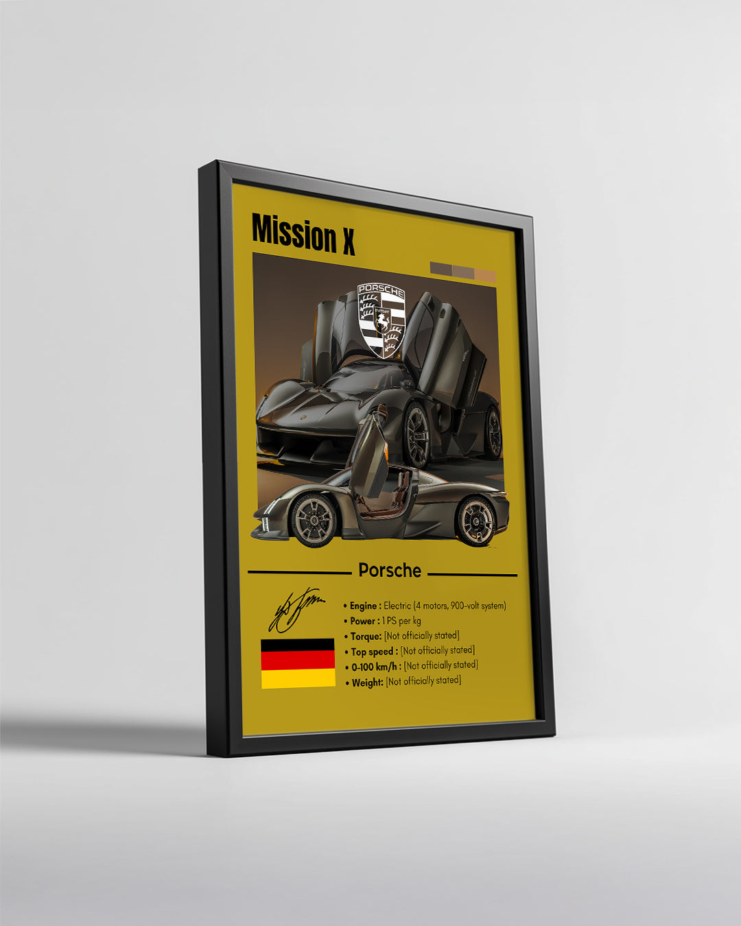 Porsche Mission X Poster Tablosu