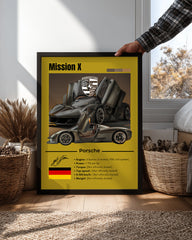 Porsche Mission X Poster Tablosu