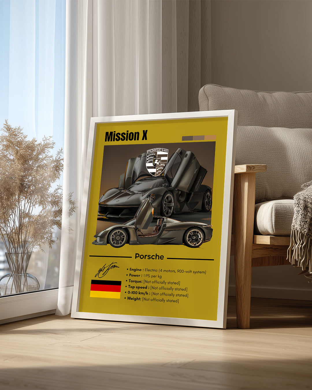 Porsche Mission X Poster Tablosu