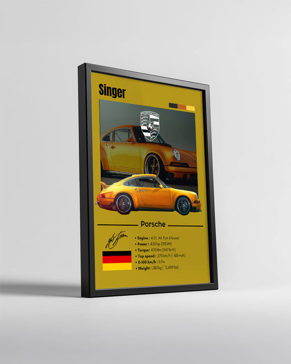 Porsche Singer Poster Tablosu