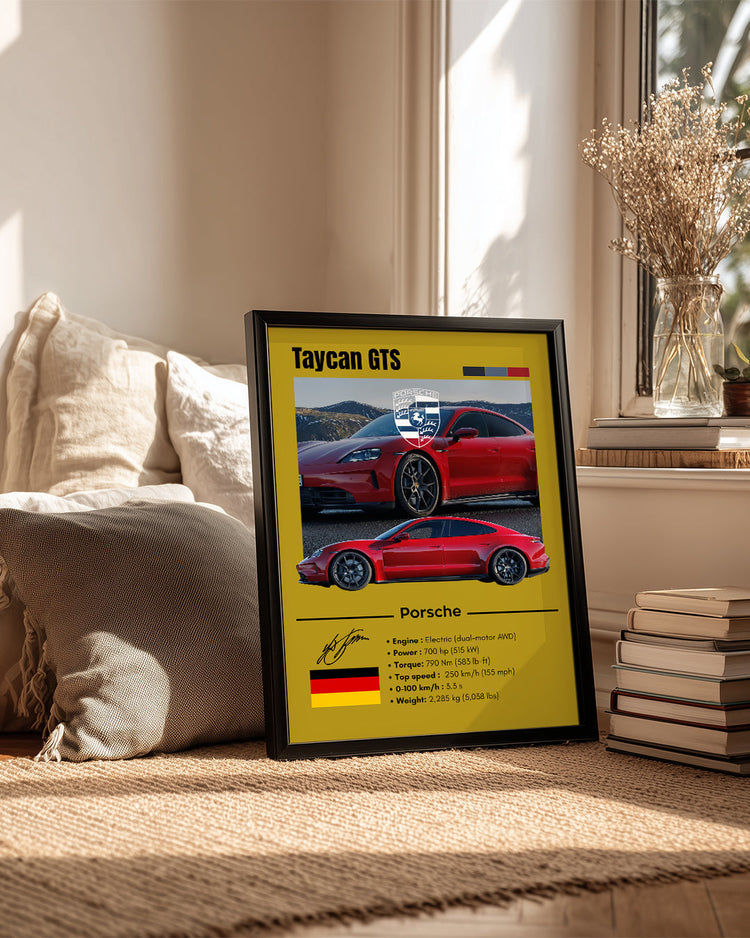 Porsche Taycan Gts Poster Tablosu