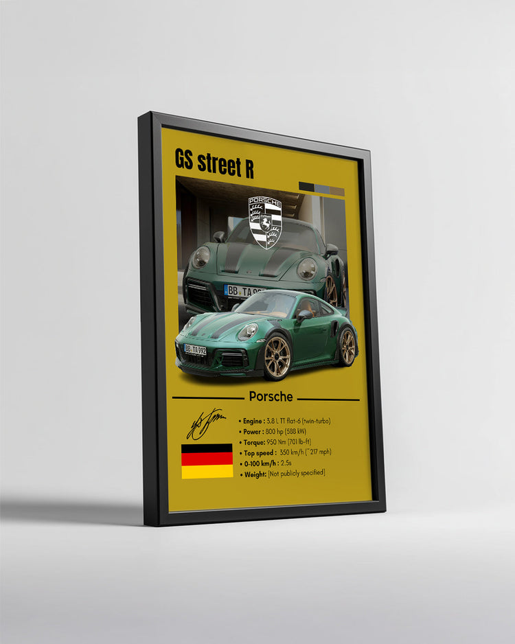 Porsche  Gt street R Poster Tablosu