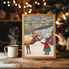 Pug Christmas Sweater Poster Tablosu