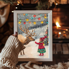 Pug Christmas Sweater Poster Tablosu