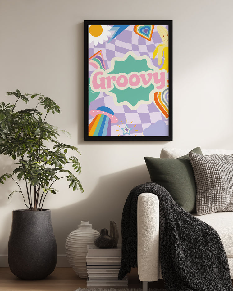 Purple Groovy Poster Tablosu