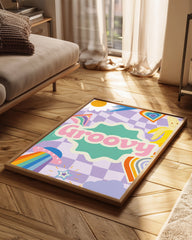 Purple Groovy Poster Tablosu