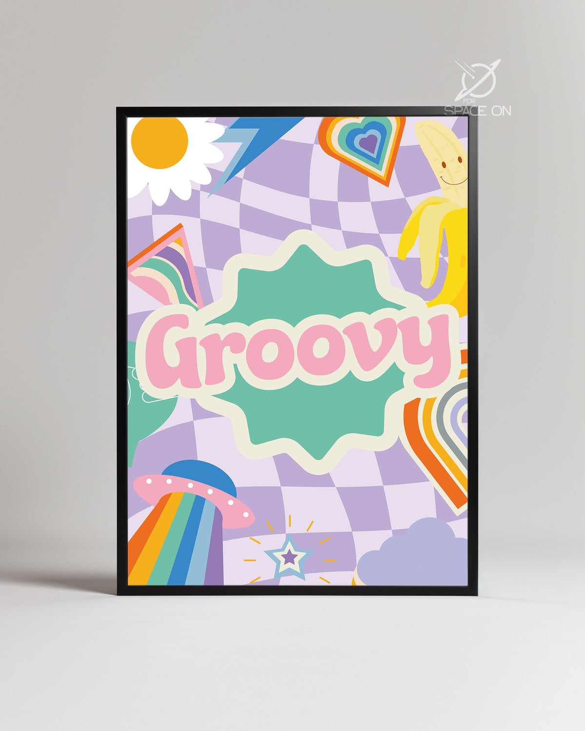 Purple Groovy Poster Tablosu