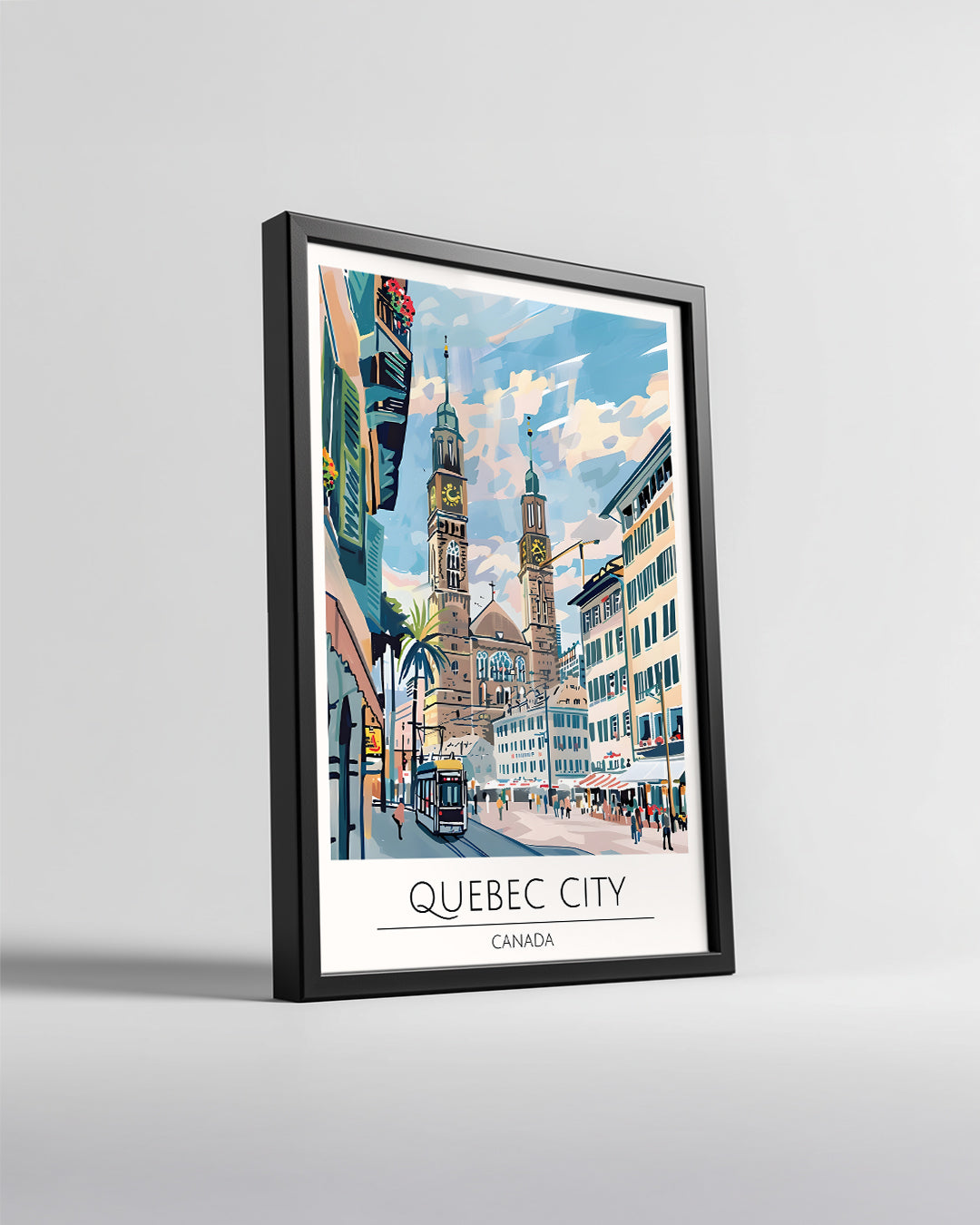 Quebec Şehri Kanadalı Poster Tablosu