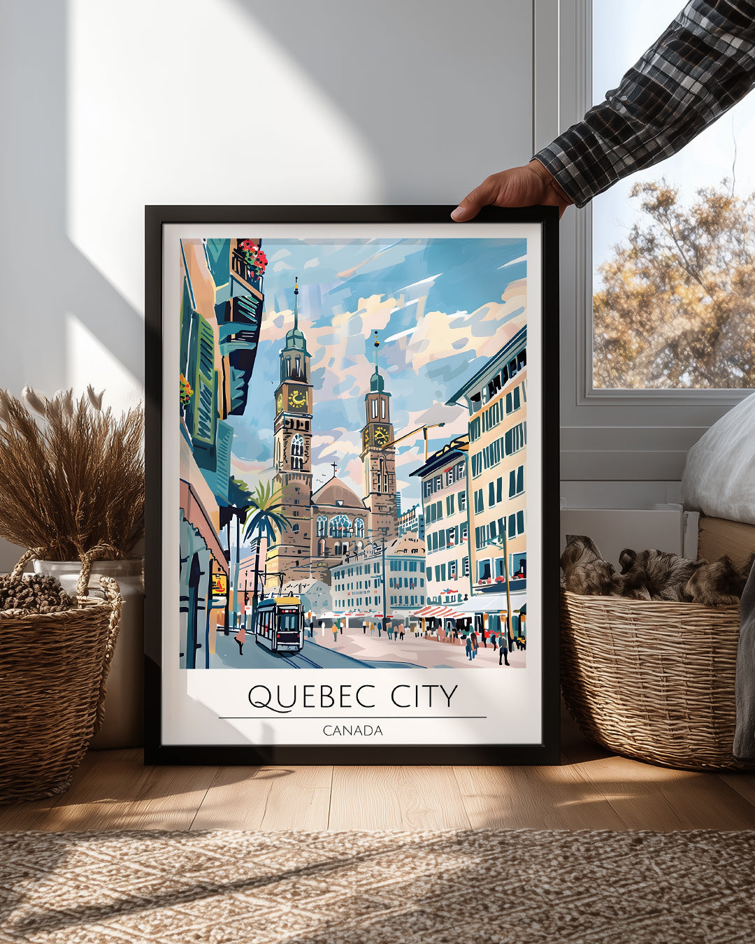 Quebec Şehri Kanadalı Poster Tablosu