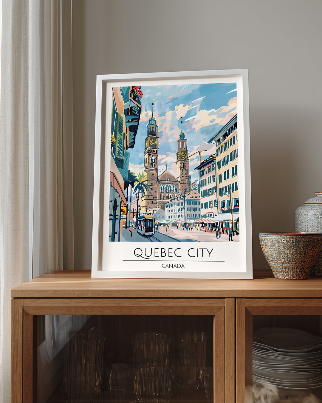 Quebec Şehri Kanadalı Poster Tablosu