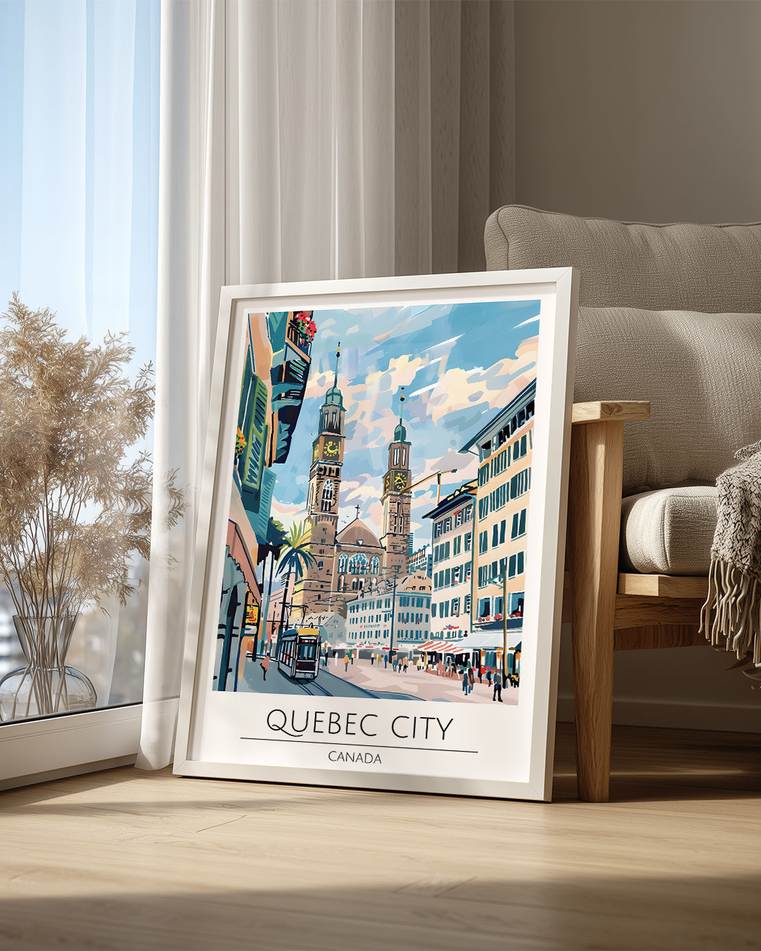 Quebec Şehri Kanadalı Poster Tablosu