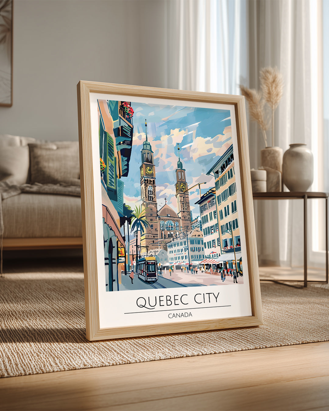 Quebec Şehri Kanadalı Poster Tablosu