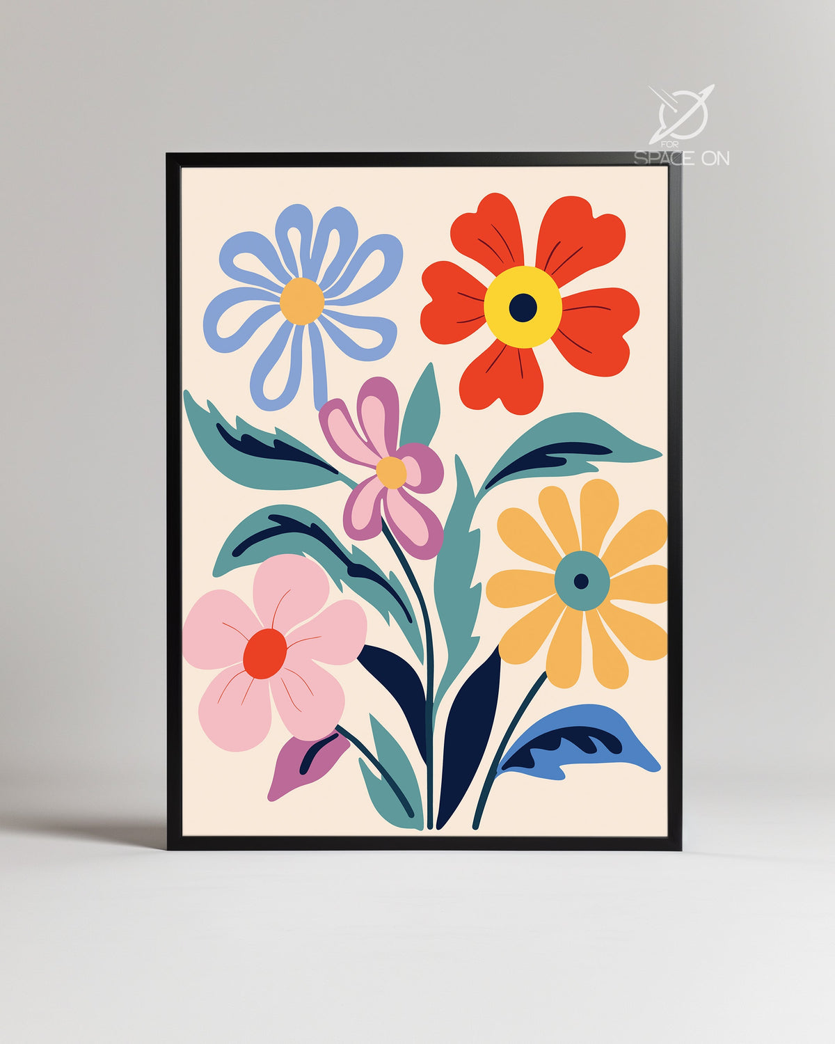 Quintet Floral Poster Tablosu