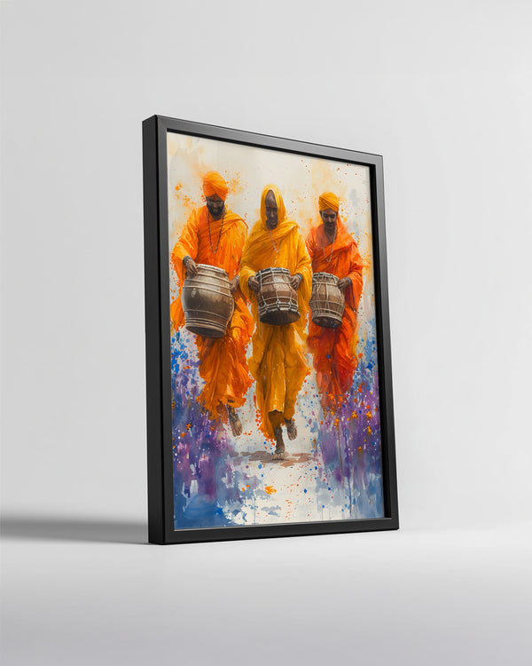 Rahipler Müzik Yürüyüşü - Renkli ve Dinamik Geleneksel Performans Poster Tablosu