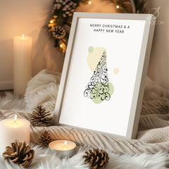 Rainbow Lights Tree Poster Tablosu