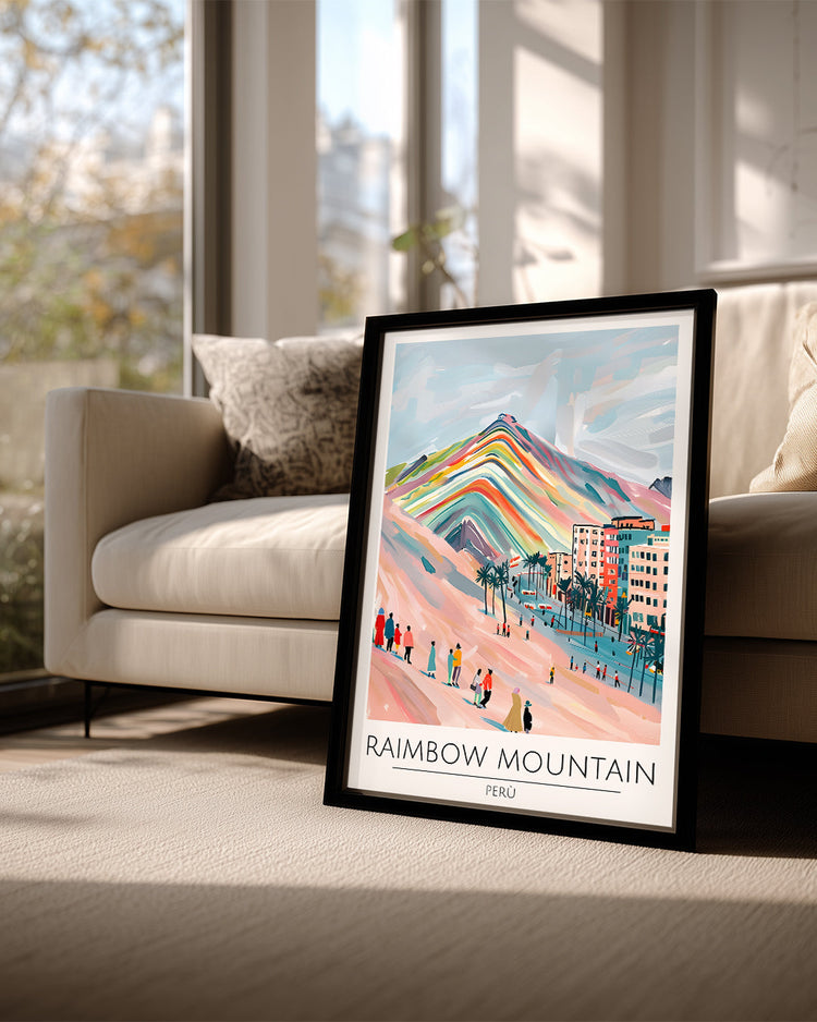 Rainbow Mountain Peru Poster Tablosu