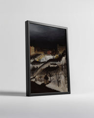 Reading Snowman Art Poster Tablosu