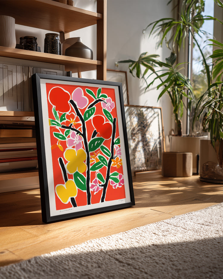 Red Bloom Poster Tablosu