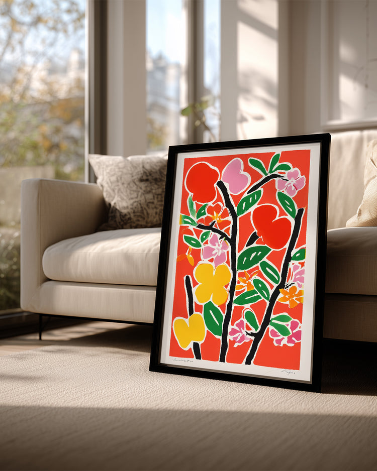 Red Bloom Poster Tablosu