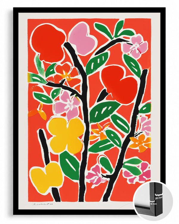 Red Bloom Poster Tablosu