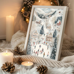 Red Christmas Balls Poster Tablosu