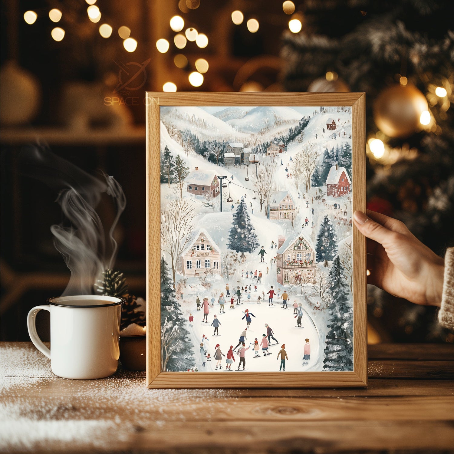 Red Christmas Balls Poster Tablosu
