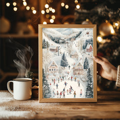 Red Christmas Balls Poster Tablosu