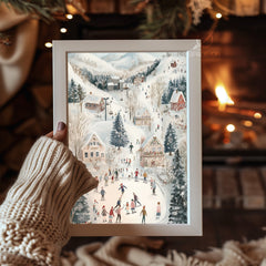 Red Christmas Balls Poster Tablosu