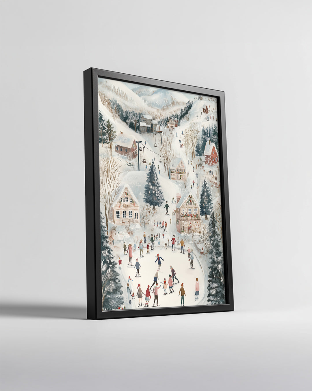 Red Christmas Balls Poster Tablosu