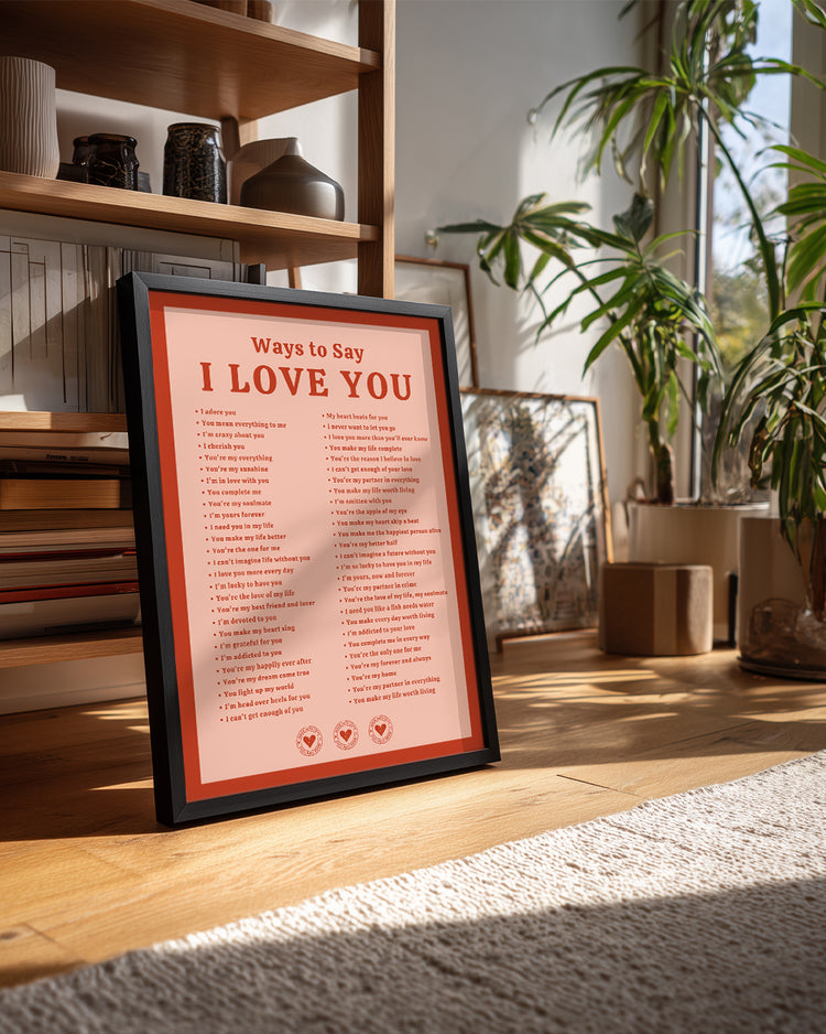 Red Love Poster Tablosu