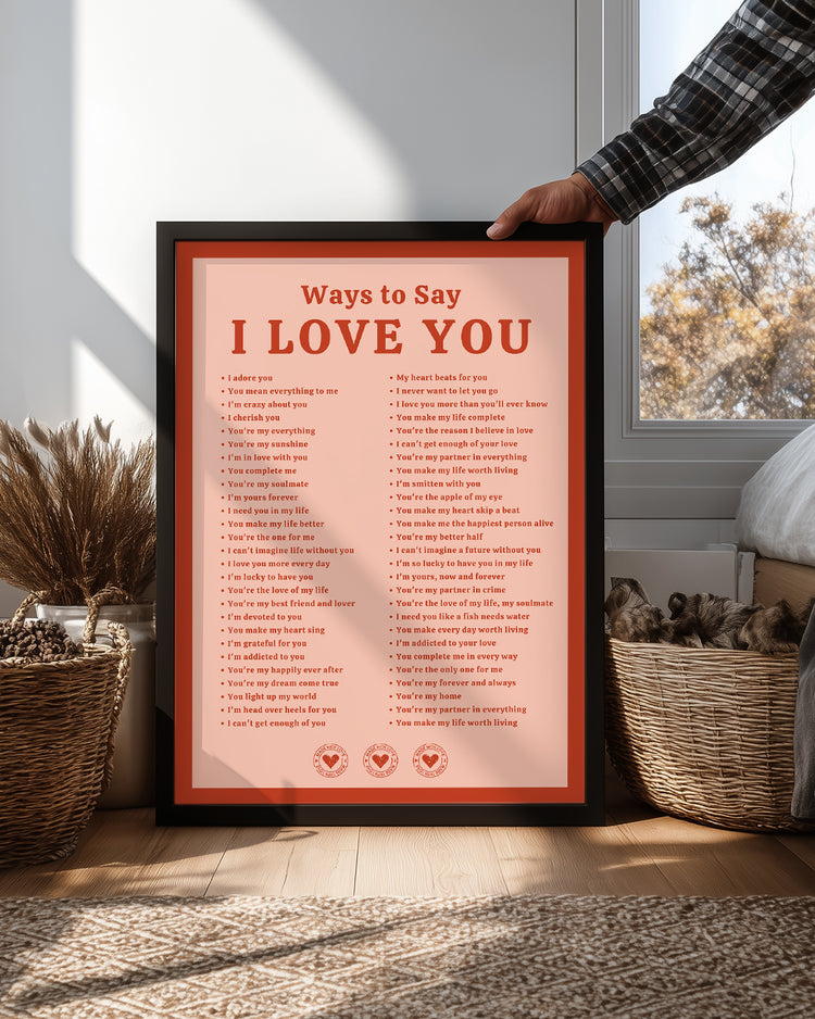 Red Love Poster Tablosu