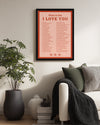 Red Love Poster Tablosu