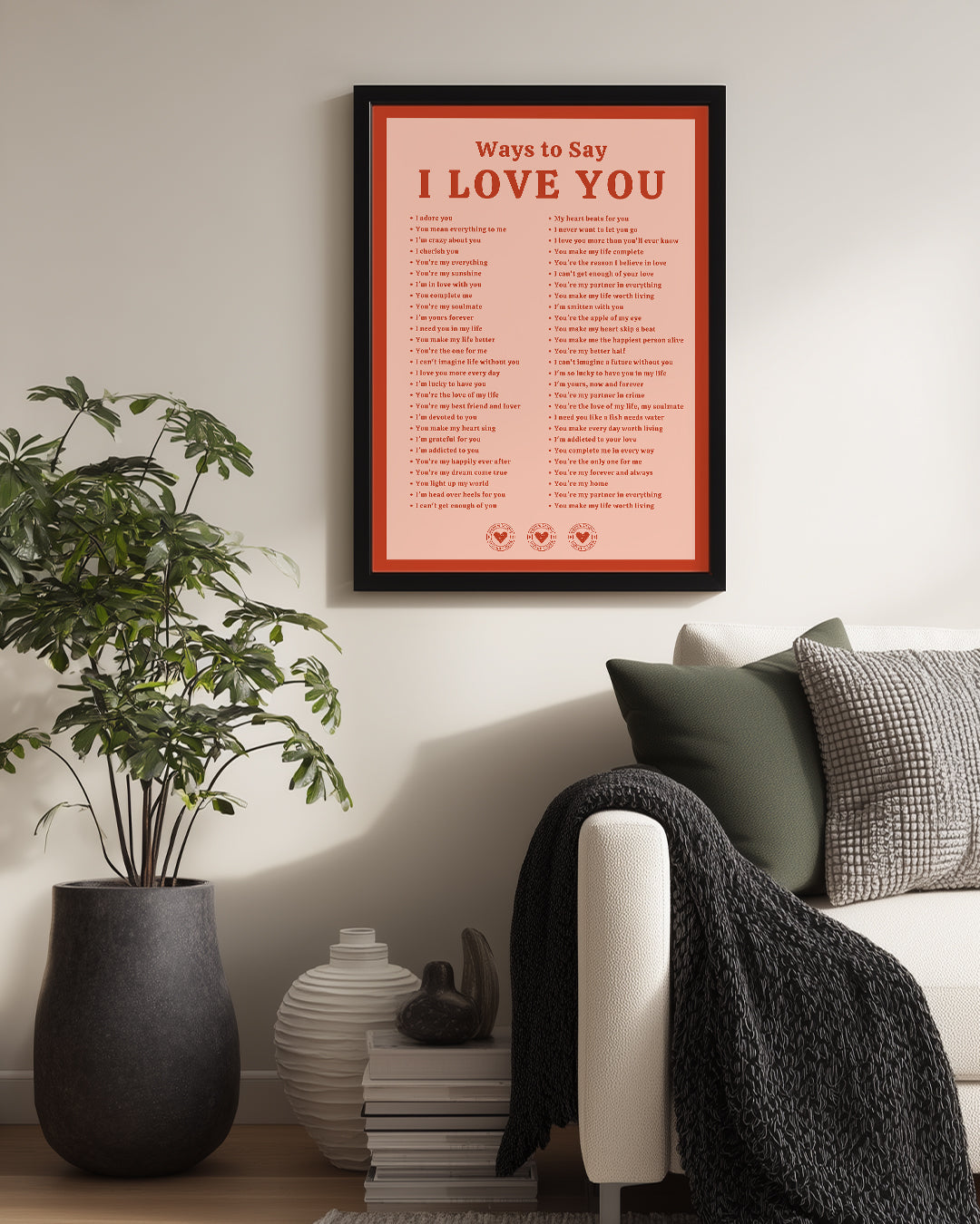 Red Love Poster Tablosu