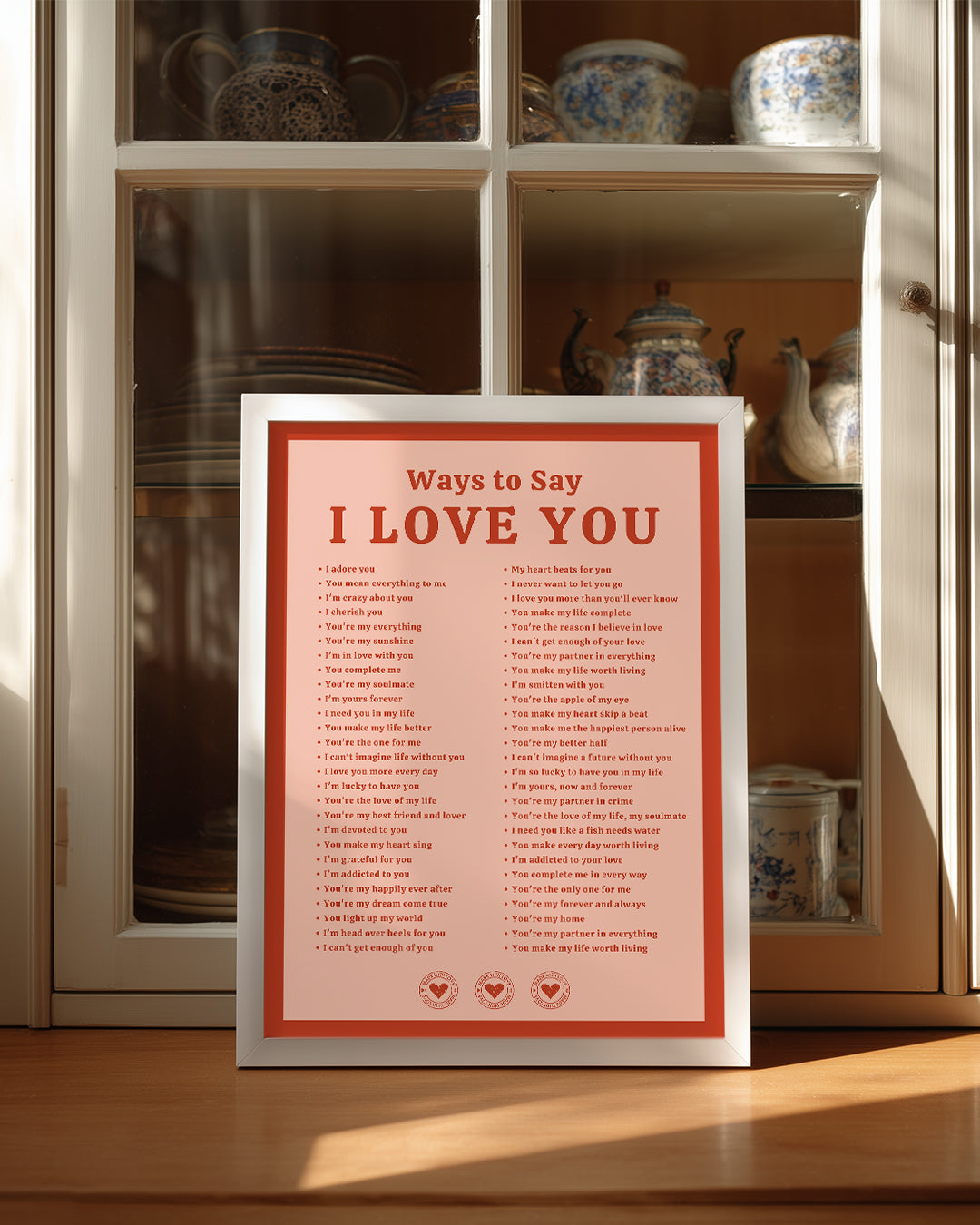 Red Love Poster Tablosu