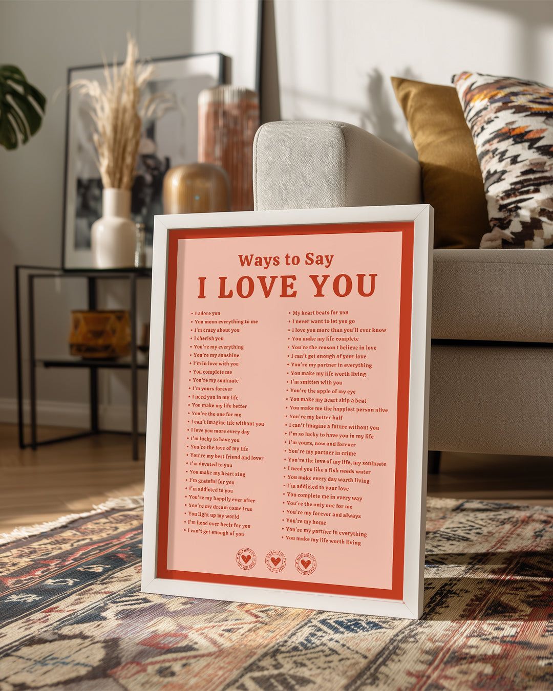 Red Love Poster Tablosu