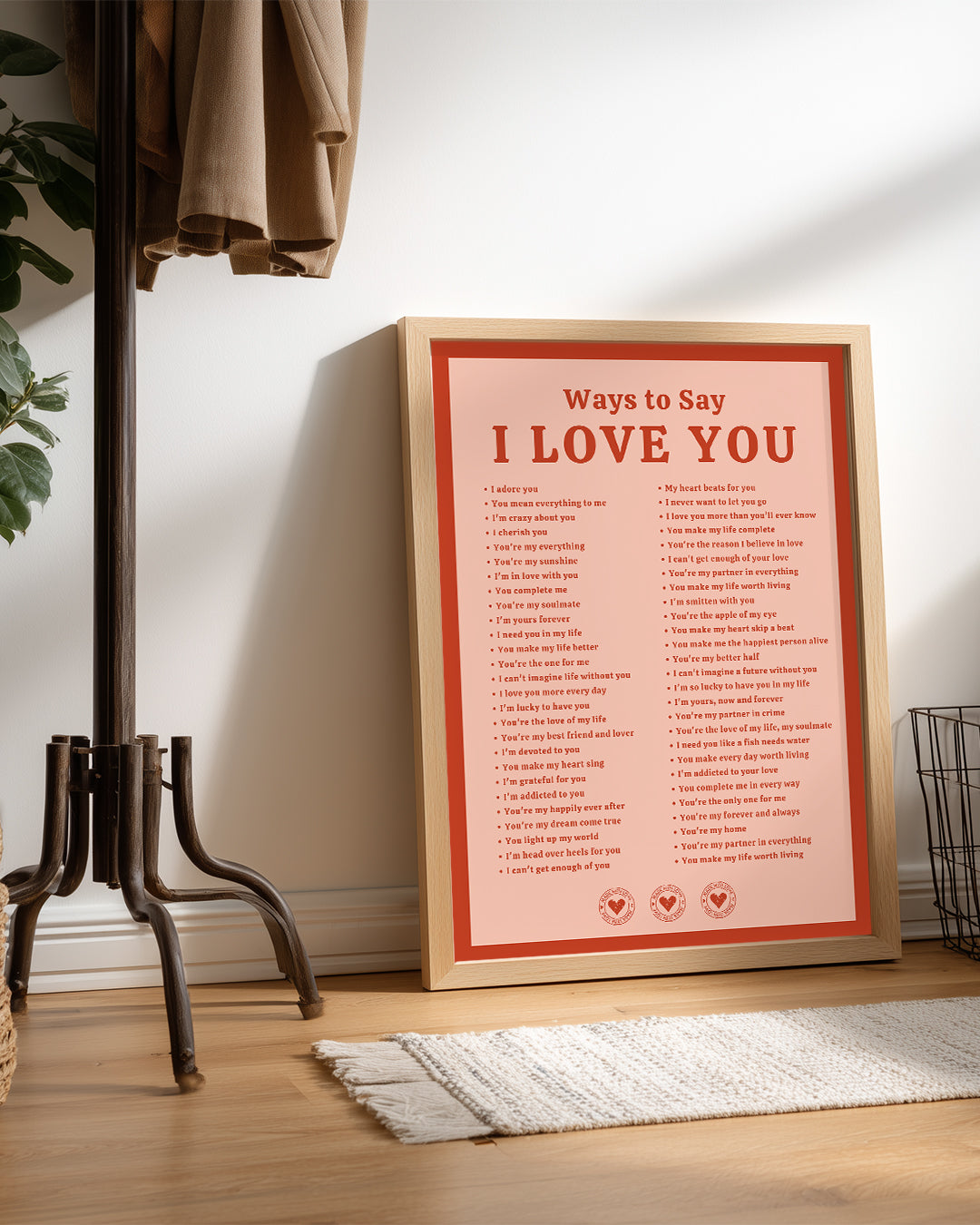 Red Love Poster Tablosu