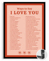 Red Love Poster Tablosu