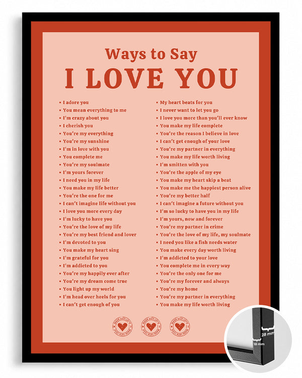 Red Love Poster Tablosu